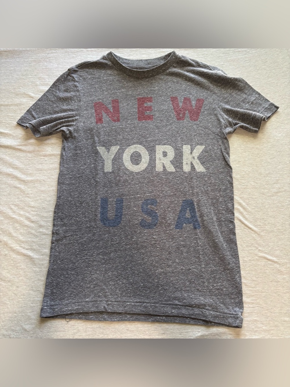 Free State New York USA Heather Gray Graphic Tee T-Shirt XS